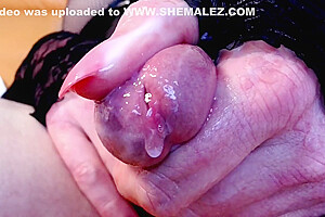 Hot Lady Sperm On Black Pvc