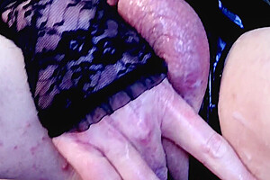 Hot Lady Sperm On Black Pvc
