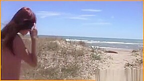 Hot Redhead Gf In Swimsuit At The Beach