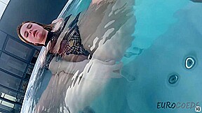 Hot Tattoo Babe Melonie Masturbating In A Jacuzzi Underwater Dildo Closeups
