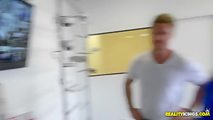 Hot blonde milf simulating actual conditions to test the