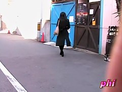 Hot business Asian lady got sharked in Japan on her way home