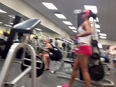 Hot milf at the gym in spandex 3