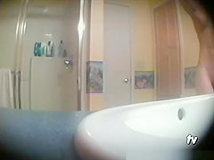 Hot tight body teen 18+ in shower