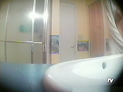 Hot tight body teen 18+ in shower