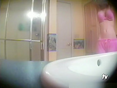 Hot tight body teen 18+ in shower