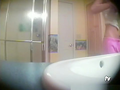 Hot tight body teen 18+ in shower