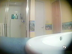Hot tight body teen 18+ in shower