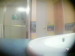 Hot tight body teen 18+ in shower