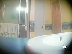 Hot tight body teen 18+ in shower