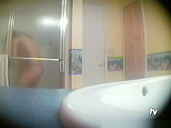 Hot tight body teen 18+ in shower