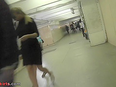 Hot upskirt porn shows the nice athletic ass of a chick