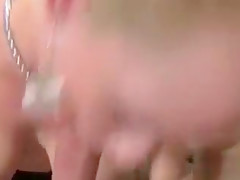 Huge tits blonde deep throats and anal fucks on casting