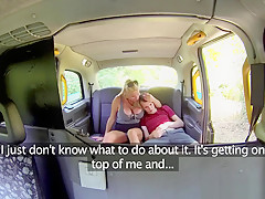 Hugetits cabbie banged by lucky passenger