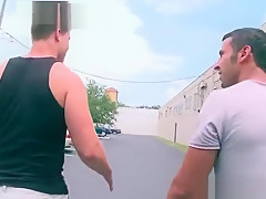 Hunk getting paid for public gay sex by outincrowd