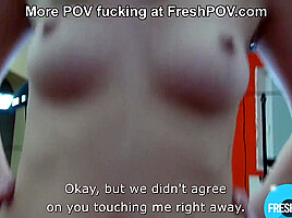 I’m not wearing anything underneath! Katy Rose fucked at FreshPOV