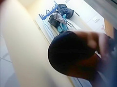 Incredible pale ass of a dressing girl