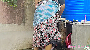Indian Bhabhi Standing Pee