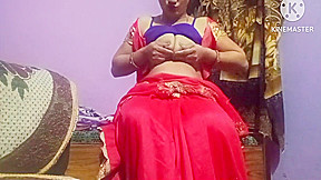Indian Desi Bhabhi Milking Boobs And Masturbation Her Hairy Pussy