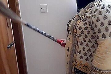 Indian Maid Fucked By Boss While Sweeping Office - Big Ass Creampie