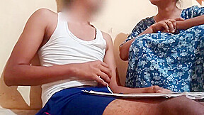 Indian Stepmom Caught Stepson Masturbation While Studying