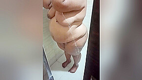 Indian Wife Taking Shower And Husband Record