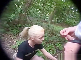 Innocent German teen 18+ Face Covered In Cum In Public
