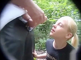 Innocent German teen 18+ Face Covered In Cum In Public