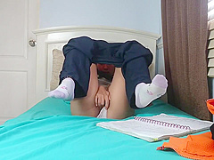 Innocent schoolgirl 18+ Touching Herself Till Orgasm