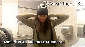 Insane Public Masturbation In Airport With Viva Athena