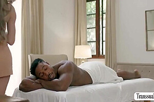 Jade Venus - Trans Masseuse Throats And Rides Black Customer Big Black Cock