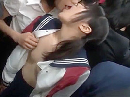 Japanese Dirty Lesbians on the train 1