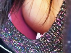 Japanese cutie honors us with her breasts in this action