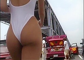 Japanese racequeen white high leg 2