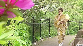 Japanese wife in kimono flower arrangement private class leads to sex