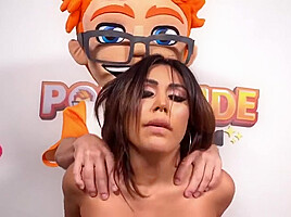 Jena Larose, Pretty Face And Asian Milf In Watch The Busty Nail Her Po