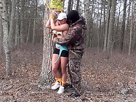 Jenna Bound In The Woods - Babesintrouble