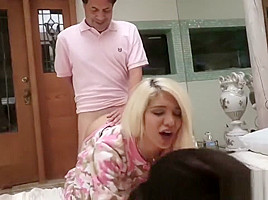 Jenna Step mom and friend's Step daughter anal strapon hot ebony is