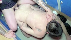 John Latino fucked by bisexuel in backroom - CrunchBoy