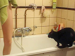 Juliette homemade taking a bath