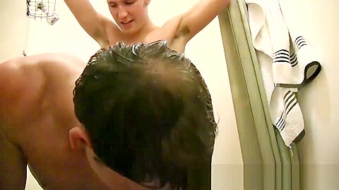 Kain and Jayden suck and fuck each other hard in the shower