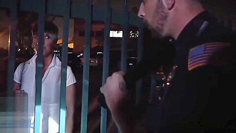Kinky HOMOSEXUAL officers sucking BBC outdoors