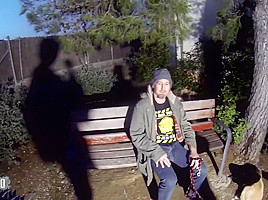 Kinky chick is waiting for guys who would fuck her brains out, in a local park