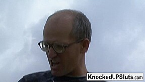 Knocked Up Slut Takes Care Of A Cock Outdoors - KnockedUpSluts