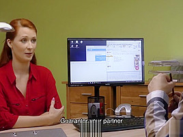 LOAN4K  Agent in credit company loves boobs of his gorgeous customer