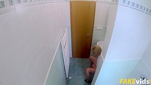 Lady Blond In Routine tests end with hot wet sex