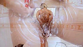 Laima enjoys a sensual shower and intense orgasms - WeAreHairy