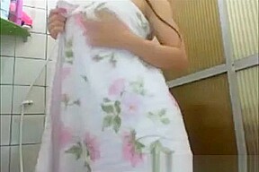 Large Wobblers Arwyn Solo Masturbation While Having A Shower