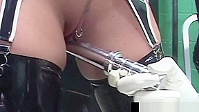 Latex Lesbian RubberDoll Face Fucks Nadia Nitro!