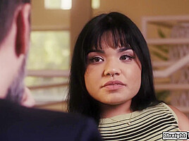 Latina lets perv butler anal fuck her once to get rid of him